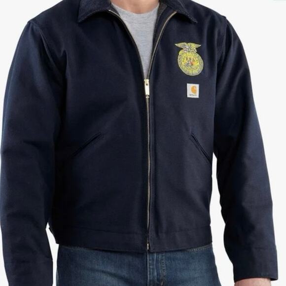 Vintage Special 90S Carhartt Detroit Jacket FFA Embroidery - Picture 1 of 16